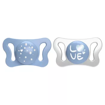CHICCO Physio Micro szilikon cumi 0-2m fiú 2 db