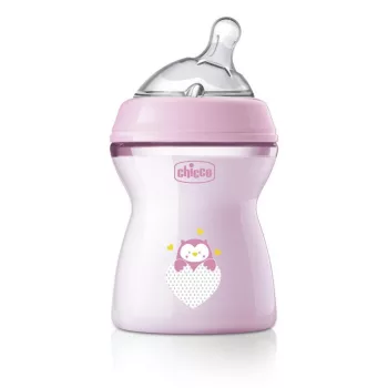 CHICCO Natural Feeling 250 ml cumisüveg kislányoknak 2m+