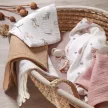 BABYONO Muszlin pelenkák Super Soft 3 db, Zöld 70 x 70 cm