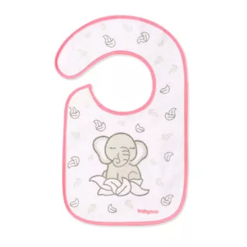 BABYONO Előke Frottír, közepes, vízálló elefánt 6hó+