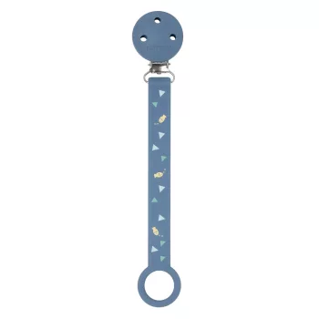 NATTOU cumisüveg klip szilikon nyomtatással sötétkék