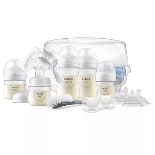Philips AVENT Natural Response szoptatási készlet kézi mellszívóval és MW sterilizátorral