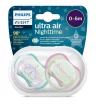 Philips AVENT SCF376/19 Játszócumi Ultra air éjszakai 0-6hó lányos, 2db