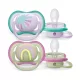 Philips AVENT SCF085/59 Játszócumi Ultra air mintás 0-6hó lányos (szivárvány), 2db