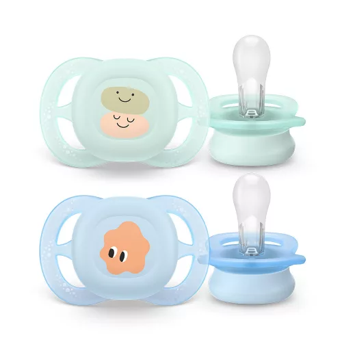 Philips AVENT SCF075/04 Játszócumi ultra start mintás 0-2hó fiús 2 db