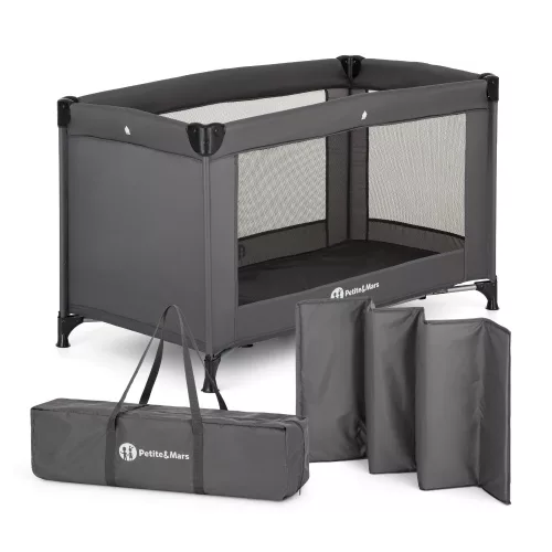 PETITE&MARS Utazóágy Koot Lite, Sötétszürke