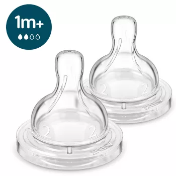   Philips AVENT SCY762/02 Etetőcumi Anti-colic lassú átfolyás 1hó+ 2 db