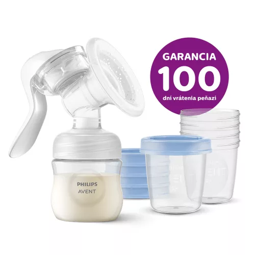 Philips AVENT Kézi anyatejfejő + VIA 180 ml 5 db