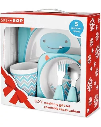 SKIP HOP Zoo Étkezési ajándék szett melamin Winter Yeti 6 hónapos kortól+