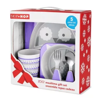   SKIP HOP Zoo Étkezési ajándék szett melamin Téli Bagoly 6 hó+