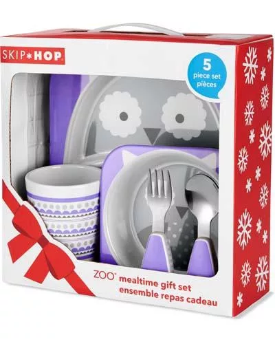 SKIP HOP Zoo Étkezési ajándék szett melamin Téli Bagoly 6 hó+
