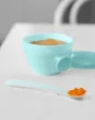 SKIP HOP 5 darabos étkezési készlet pohárral Easy-Feed Mealtime Set Teal/Grey 6hó+