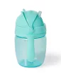 SKIP HOP 5 darabos étkezési készlet pohárral Easy-Feed Mealtime Set Teal/Grey 6hó+