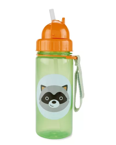 SKIP HOP Zoo Pohár szívószállal PP PVC és BPA mentes Mosómedve 12m+