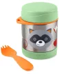 SKIP HOP Zoo Ételtermosz kanállal/villával Mosómedve 325 ml, 3 éves kortól