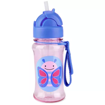   SKIP HOP Zoo Tritán Palack szívószállal 355ml Pillangó 12hó+