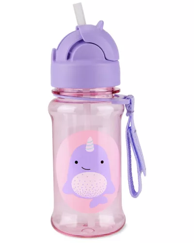 SKIP HOP Zoo Tritán Kulacs szívószállal 355ml Narvál 12hó+