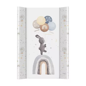   CEBA BABY Pelenkázó alátét 2-oldalas merev deszkával (50x70) Basic Rainbow Walk