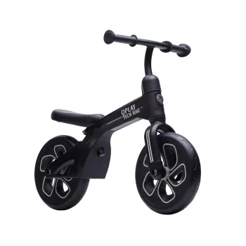 QPLAY futóbicikli Tech Black, kor 2 - 4 év, 30 kg-ig