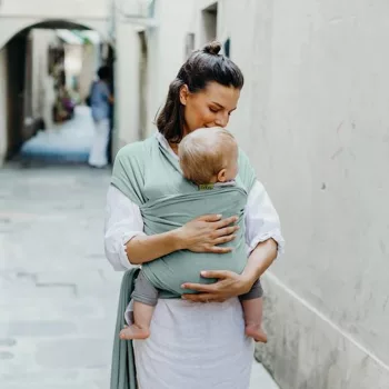 BOBA Gyermekhordozó / kendő Serenity Wrap - Sea Mist