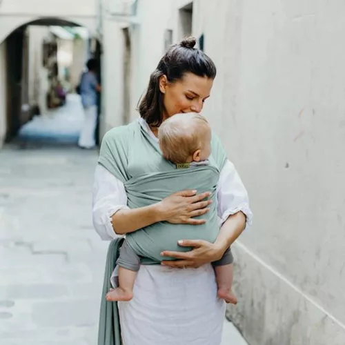 BOBA Gyermekhordozó / kendő Serenity Wrap - Sea Mist