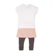 DIRKJE 3 részes szett szoknyával 74 White+Smokey Pink+Smokey Grey+aop