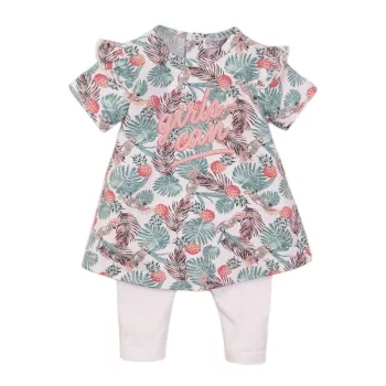 DIRKJE 2 részes ruhaszett 74 White+Tropical Multicolor