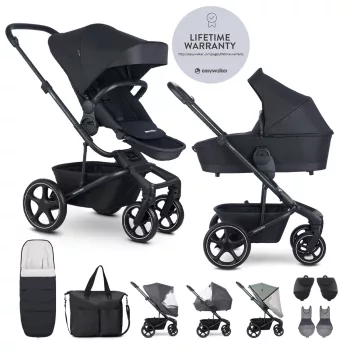   EASYWALKER Kombinált babakocsi Harvey⁵ Midnight Black XXL RWS
