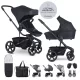 EASYWALKER Kombinált babakocsi Harvey⁵ Midnight Black XXL RWS