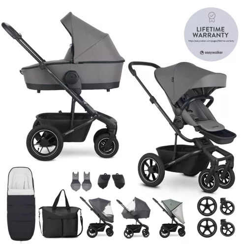 EASYWALKER Kombinált babakocsi Harvey⁵ Pebble Grey XXL AIR