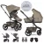 EASYWALKER XL szett kombinált Harvey NXT babakocsi tartozékokkal Mocha Brown