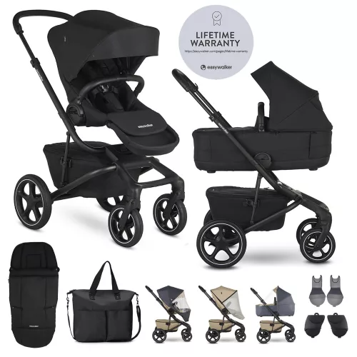 EASYWALKER Kombinált babakocsi Jimmey Pepper Black XXL RWS