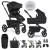 EASYWALKER Kombinált babakocsi Jimmey Pepper Black XXL RWS