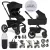 EASYWALKER Kombinált babakocsi Jimmey Pepper Black XXL AIR + RWS