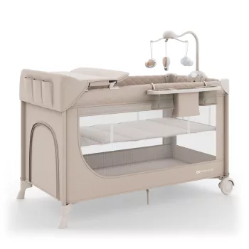 KINDERKRAFT Utazóágy LEODY UP Beige kiegészítőkkel