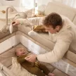 KINDERKRAFT Utazóágy LEODY UP Beige kiegészítőkkel