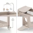 KINDERKRAFT Utazóágy LEODY UP Beige kiegészítőkkel