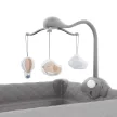 KINDERKRAFT Utazóágy LEODY UP Grey kiegészítőkkel