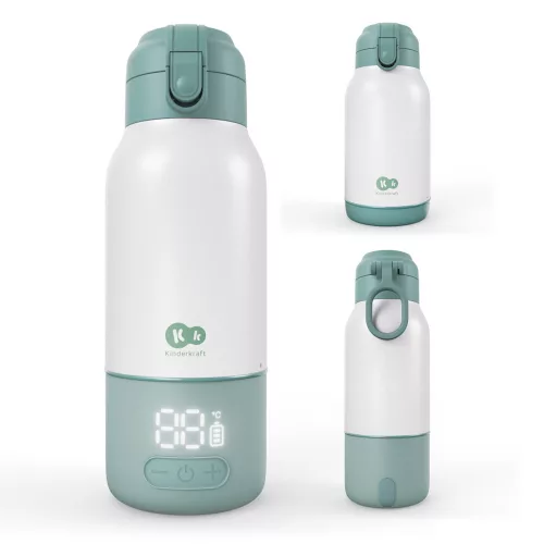 KINDERKRAFT Utazó tejmelegítő és termosz 2 az 1-ben Gaja Green