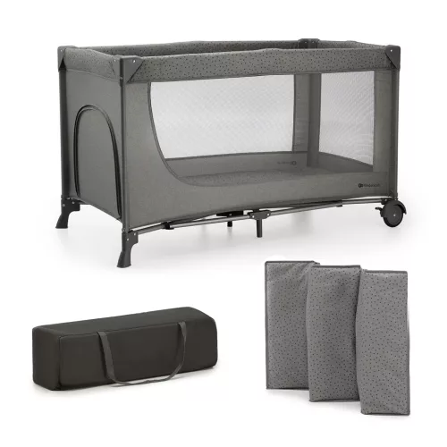 KINDERKRAFT Utazóágy Joy 2 Dark grey