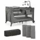 KINDERKRAFT Utazóágy Joy 2 kiegészítőkkel Dark grey