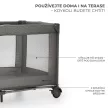 KINDERKRAFT Utazóágy Joy 2 kiegészítőkkel Dark grey