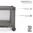 KINDERKRAFT Utazóágy Joy 2 kiegészítőkkel Dark grey