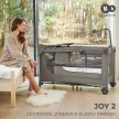 KINDERKRAFT Utazóágy Joy 2 kiegészítőkkel Dark grey