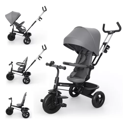 KINDERKRAFT Trojkolka Aston 2 Plus Grey, 9m+
