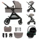 KINDERKRAFT Kombinált babakocsi 3 az 1-ben Esme Sand Beige