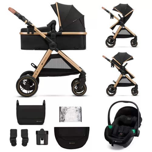 KINDERKRAFT Kombinált babakocsi 3 az 1-ben Esme Pure Black