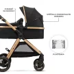 KINDERKRAFT Kombinált babakocsi 3 az 1-ben Esme Pure Black