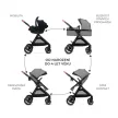 KINDERKRAFT Kombinált babakocsi 3 az 1-ben Esme Moonlight Grey