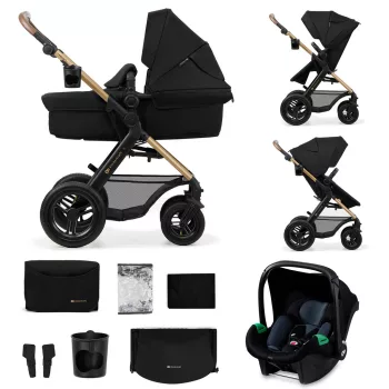   KINDERKRAFT Babakocsi kombinált  Moov 2 Air 3 az 1-ben Pure Black